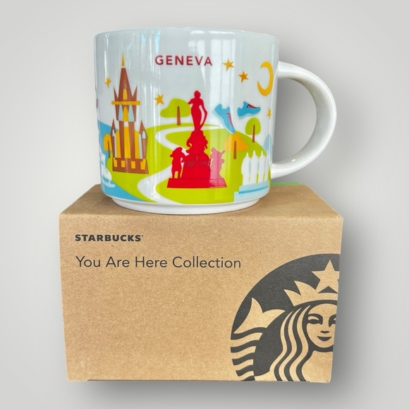 Geneva Switzerland Starbucks Coffee Mugs Cups Collectible 14oz Souvenir New - Picture 1 of 16
